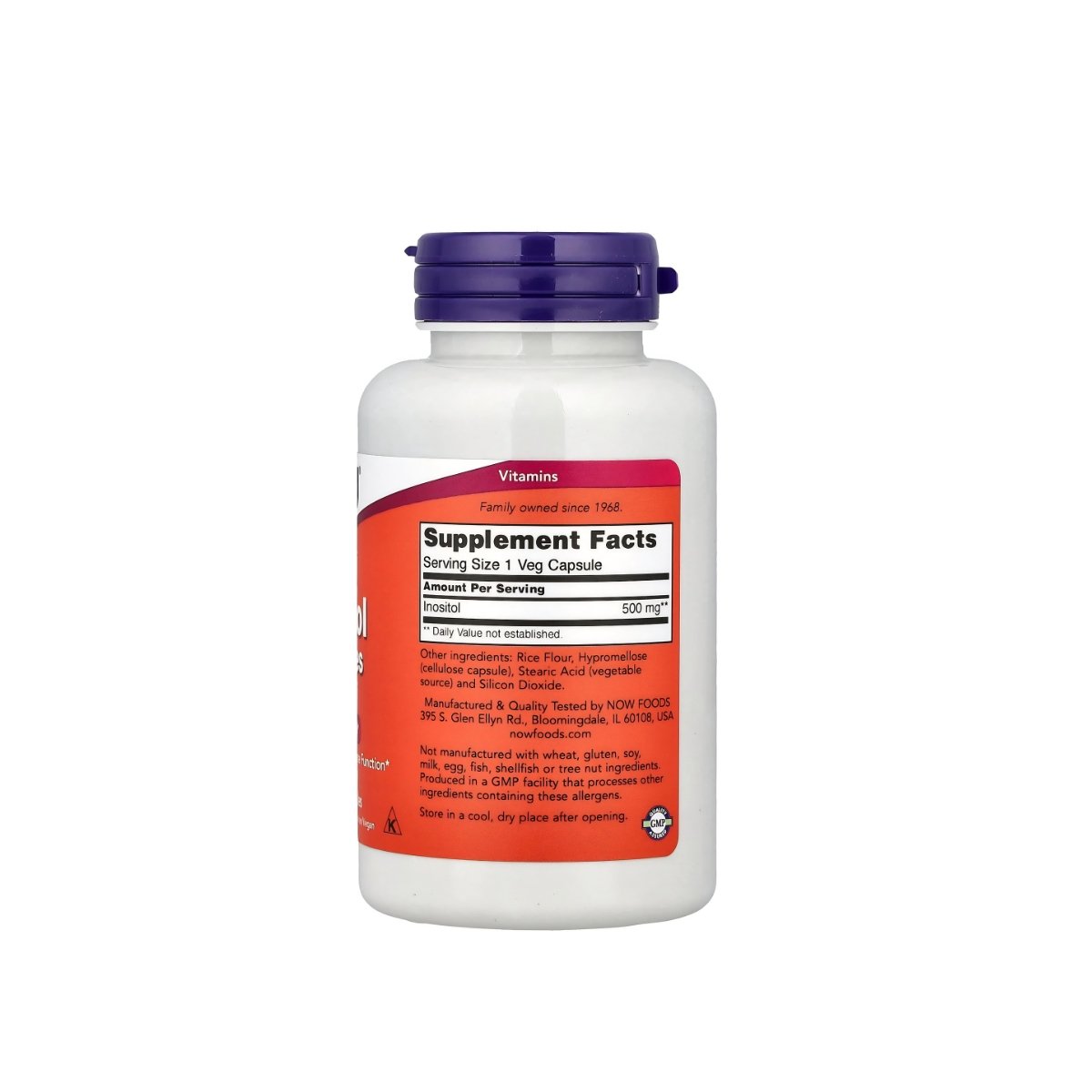 NOW INOSITOL 500 MG X 100 KAPSULA - Image 2