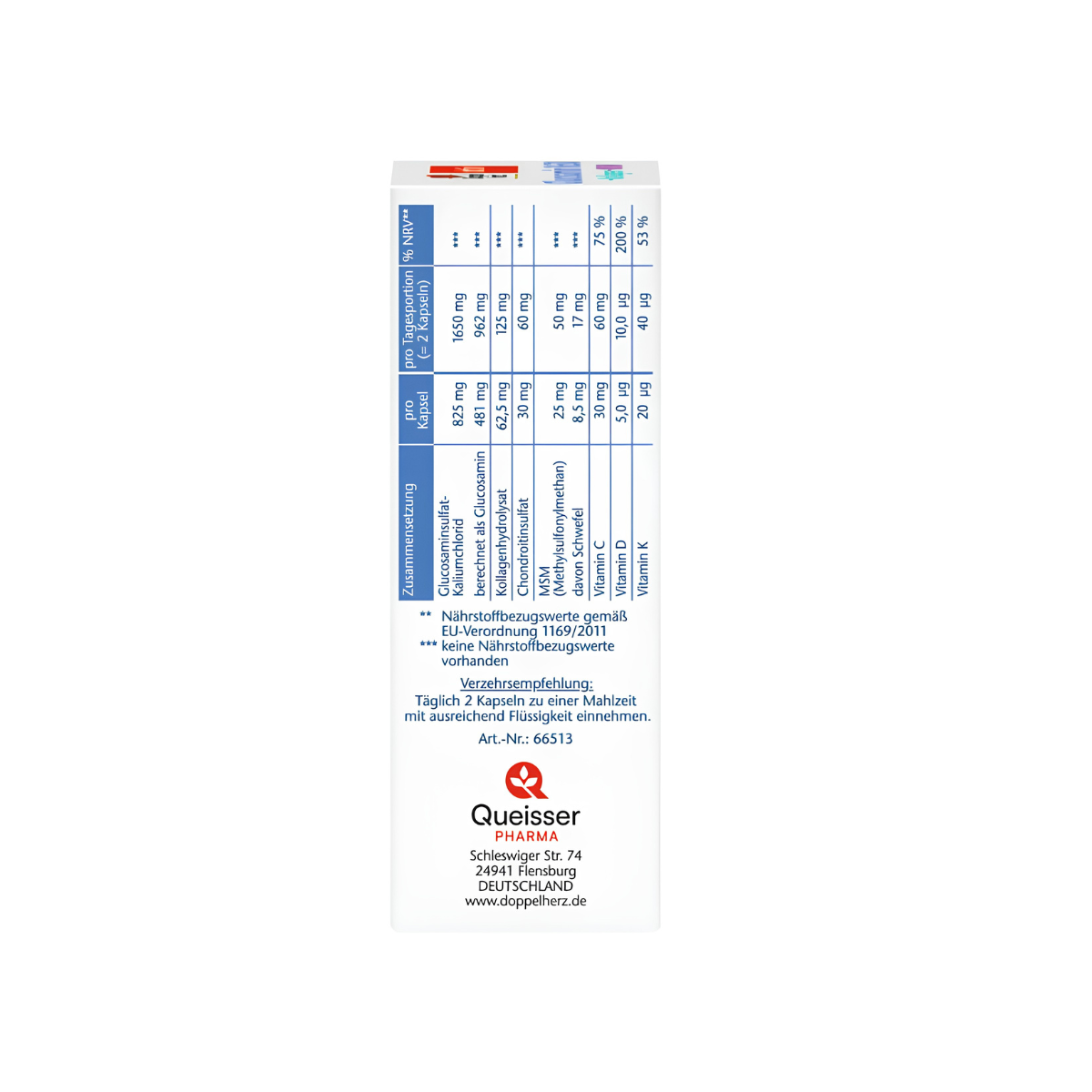 GLUCOSAMIN 1650 DOPPEL HERZ X 40 KAPSULA - Image 2