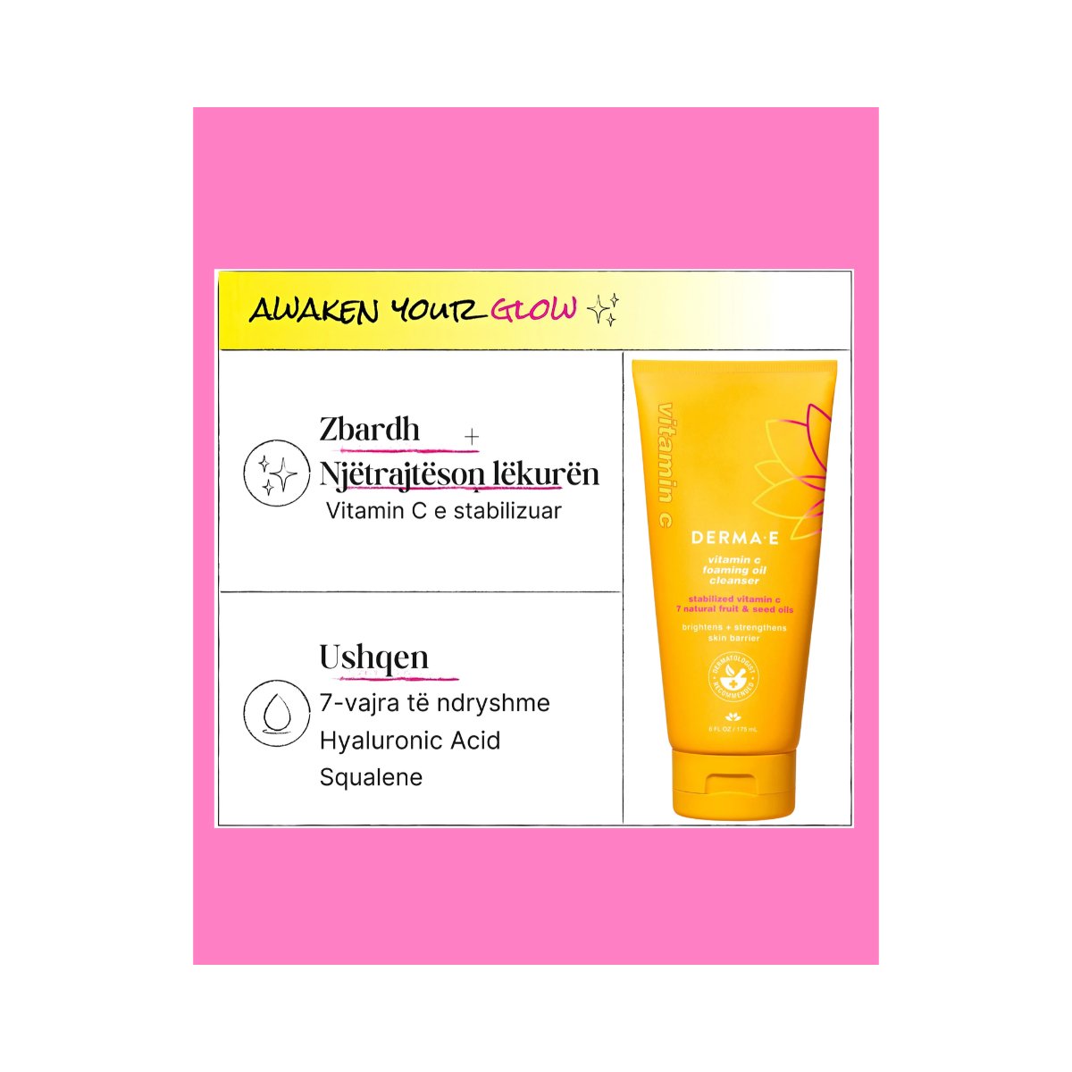 DERMA E Vitamin C Foaming Oil Cleanser 175 ml - Figura 3
