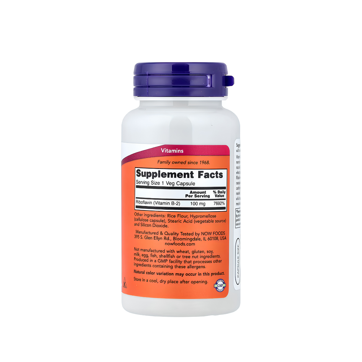 NOW VITAMIN B2 100MG X 100 KAPSULA - Figura 2